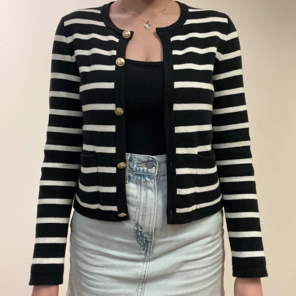 J Crew Striped Preppy Sweater 100% Cotton